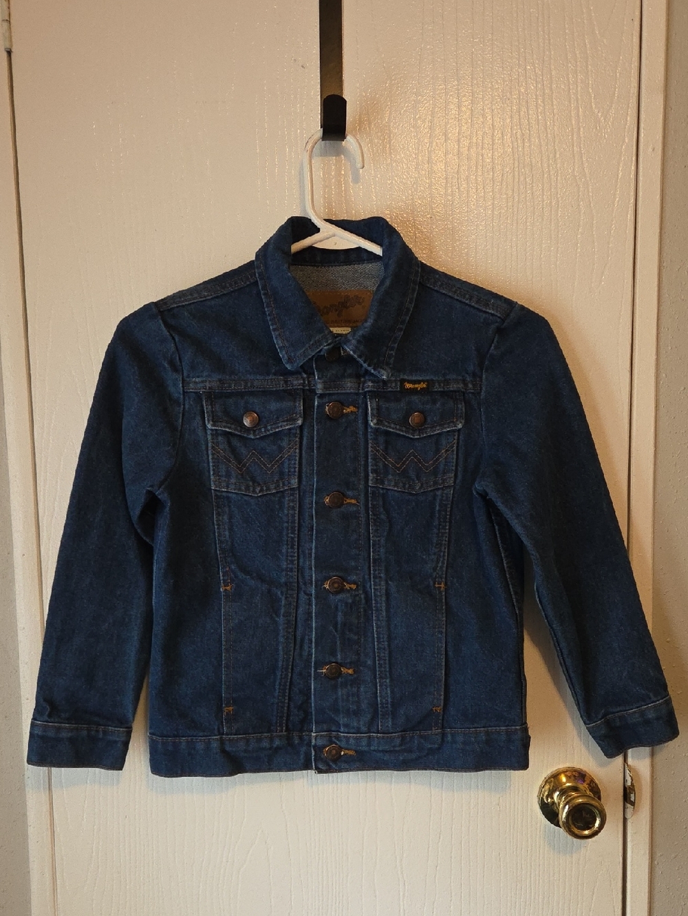 Wrangler Dark Blue Kids Denim Jacket - Button Front